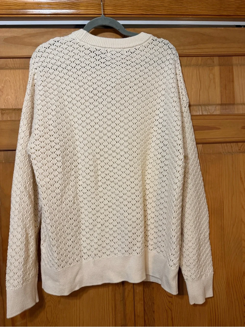 Goodfellow & Co Cream Openwork Crewneck Sweater